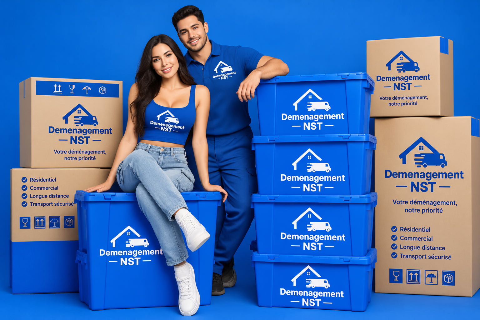 Glamorous Blue Moving Company Promo